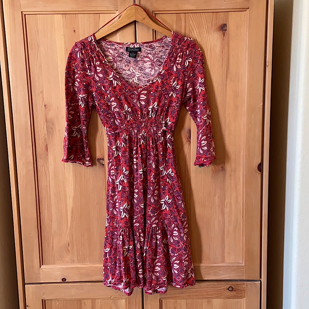 Lucky Brand Mini Dress Red Floral XS